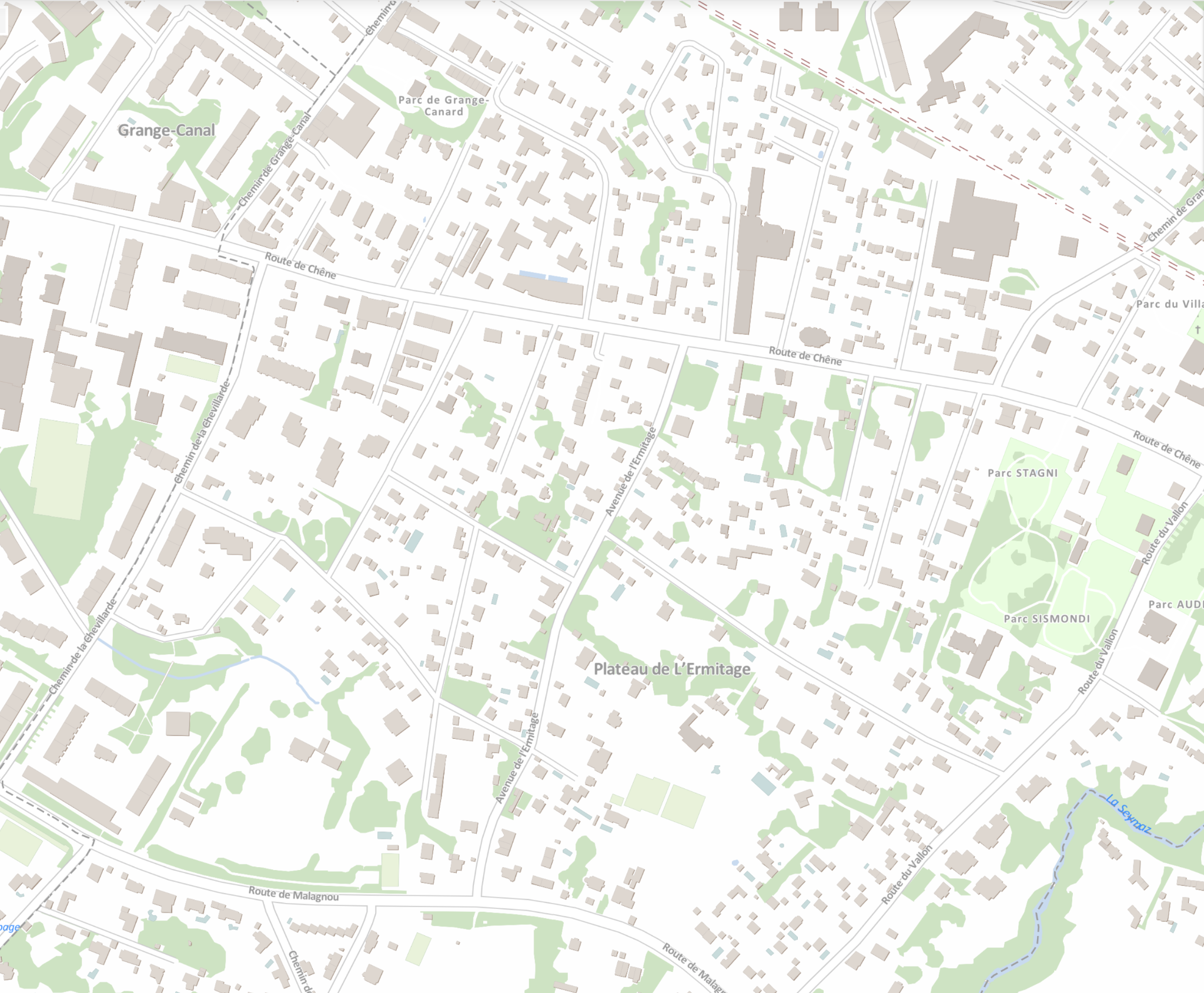 Carte du plateau de l’Ermitage (situation)